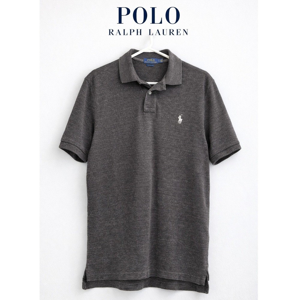 Polo Ralph Lauren Gray Classic Fit Polo Shirt Minimalist Preppy